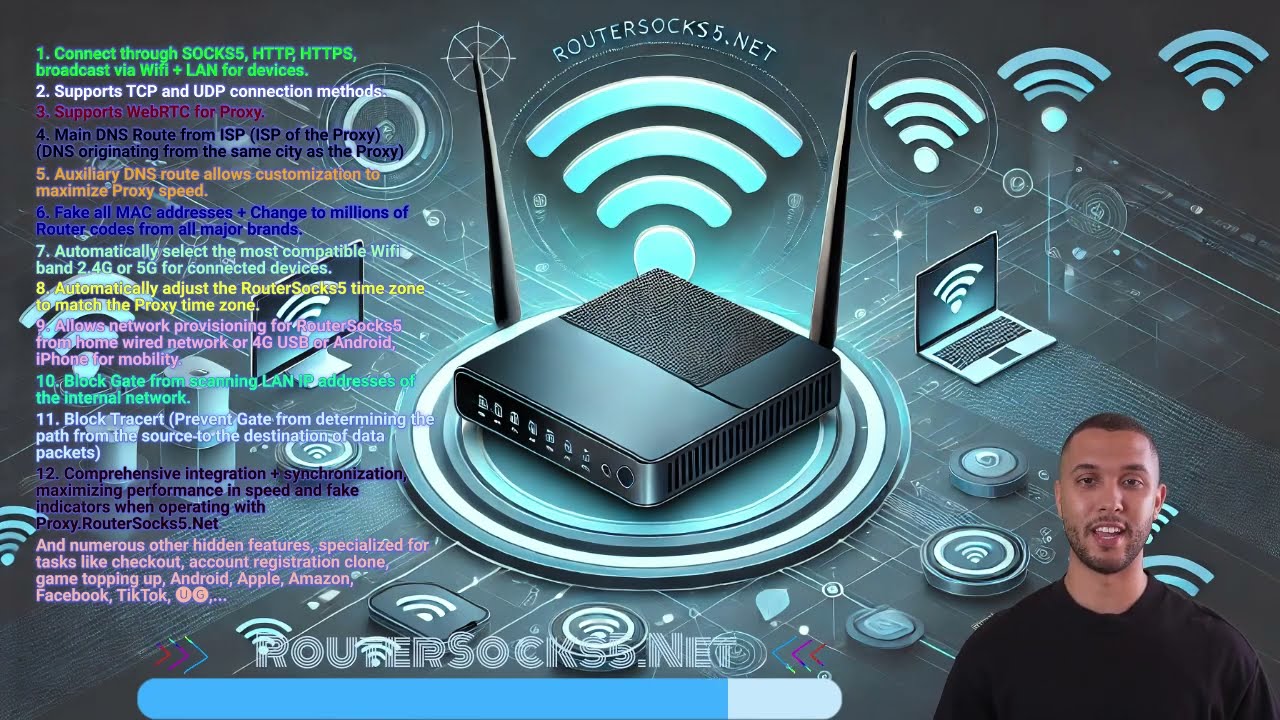 ENG_Part 1: Router connects Proxy to broadcast directly via Wifi + LAN ( RouterSocks5.Net )
