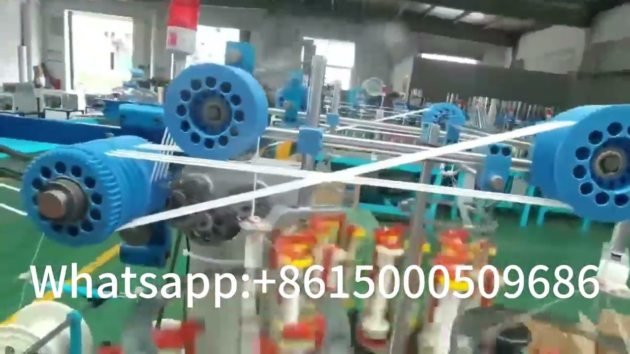 4 head 130 series  rope twisting machine  with take up to make round rope , gift rope, etc.   #braid