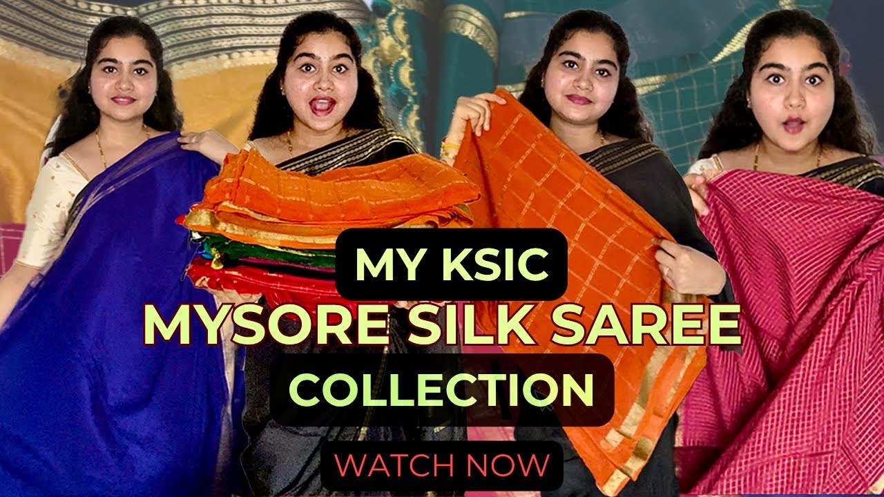 Pure KSIC Mysore Silk Saree Collection|| How much I paid for the Sarees?? ||