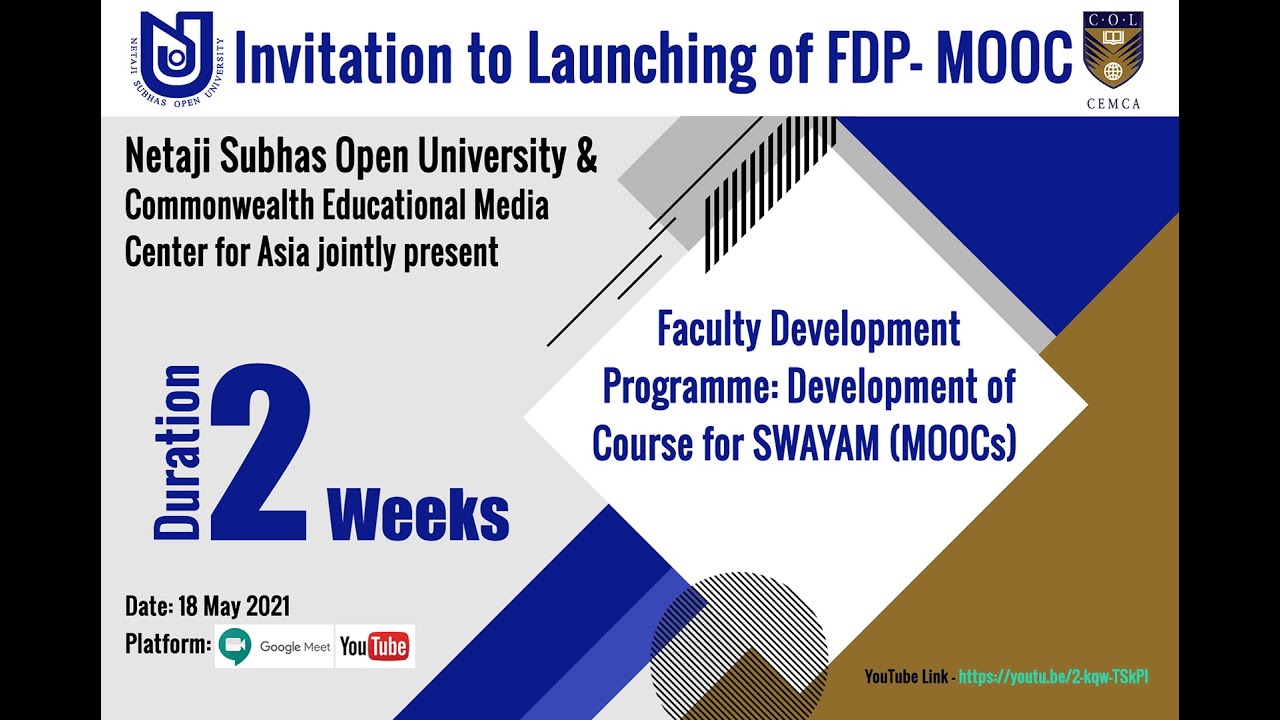 NSOU_Launching of FDP -MOOC on Development of Online Courses for SWAYAM