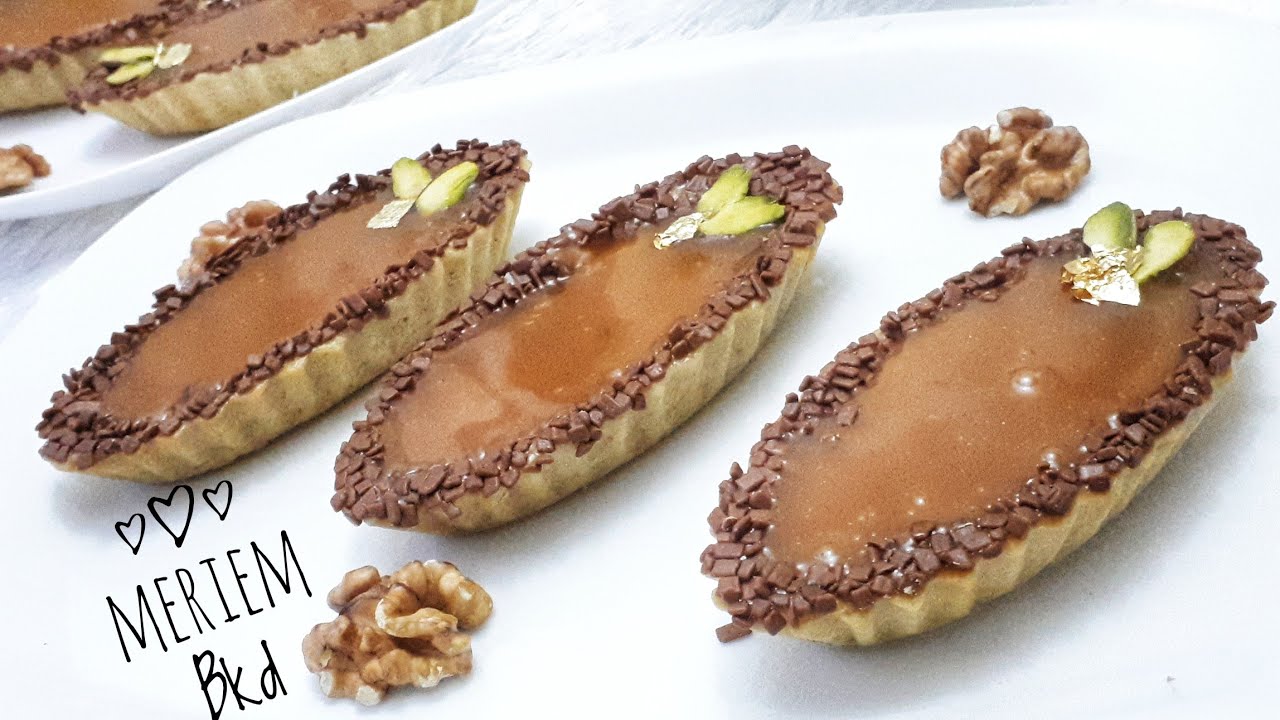 Barquette caramel i crème de noix  😍😋 باركات الكرمال و كريمة الجوز بزاف بنان