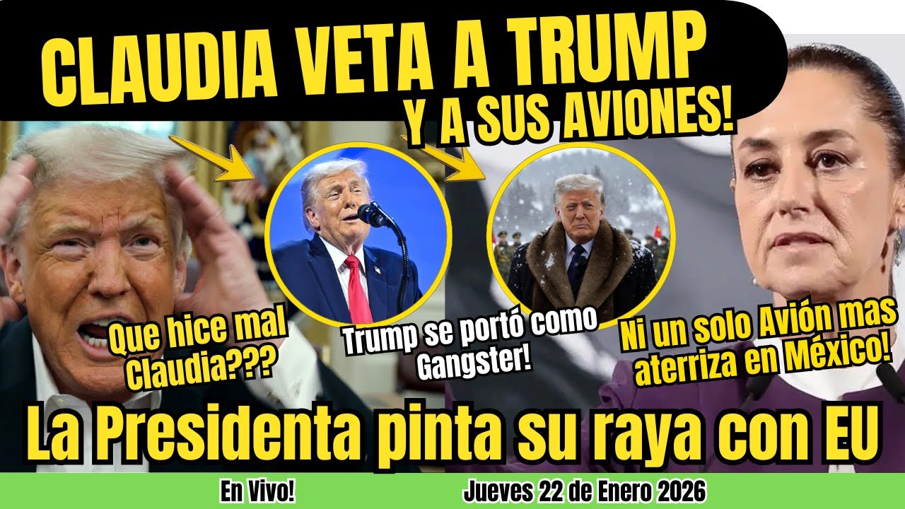 Claudia PROHÍBE a Trump aterrizar en México!
