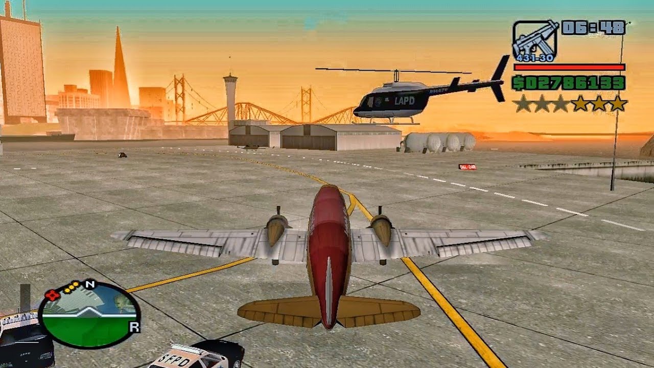 ESCAPE IMPOSSIBLE ☠️🔥: TAKING THE HEAVY DUTY PLANE FROM THE AIRPORT | GTA SAN ANDREAS GAME