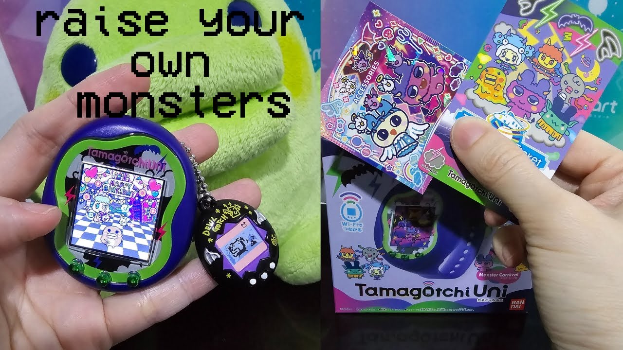 Unboxing Tamagotchi Uni MONSTER tamaverse ticket, new update feature Tama search たまごっちユニ モンスターカーニバル