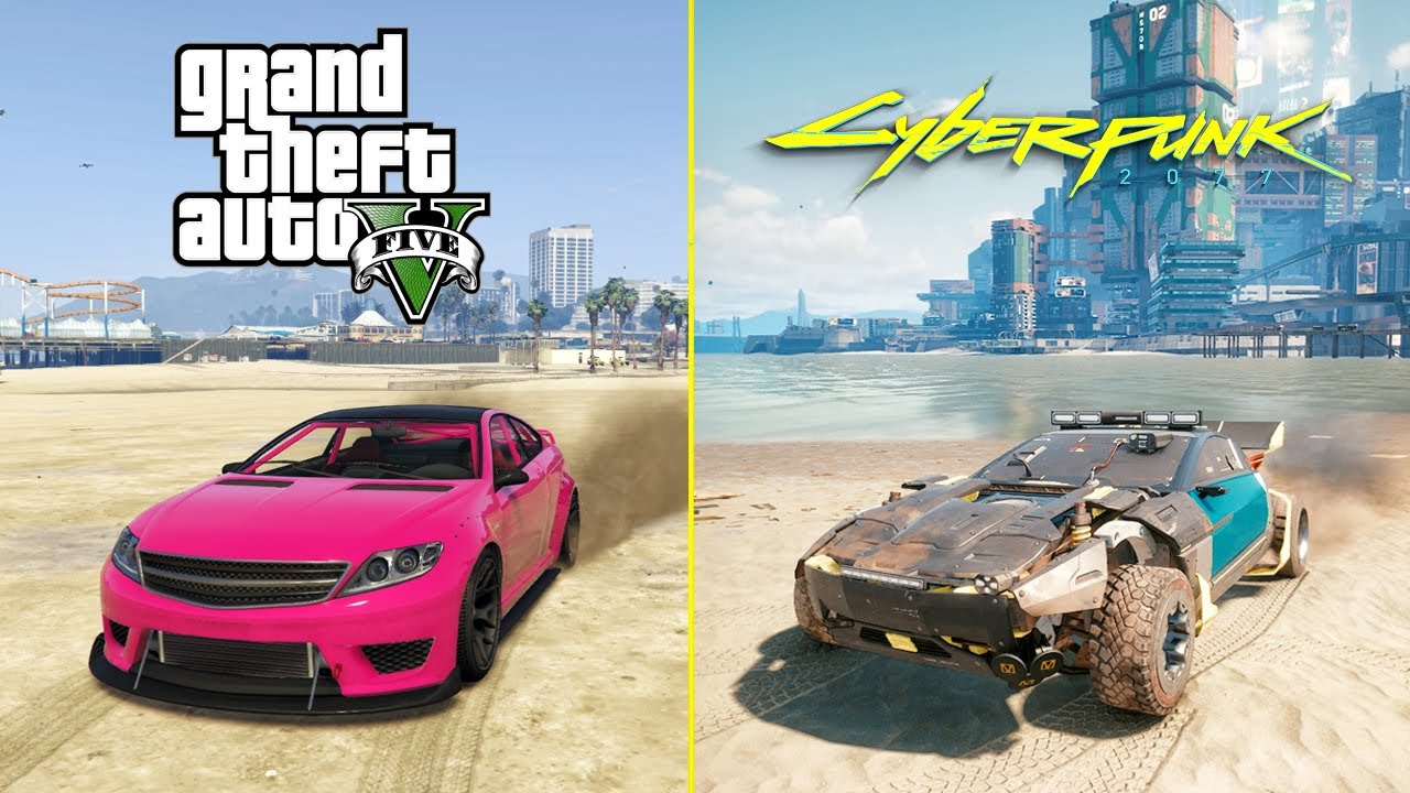 Cyberpunk 2077 против GTA 5 - БОЛЬШОЕ сравнение ФИЗИКИ и не только (Cyberpunk VS GTA)