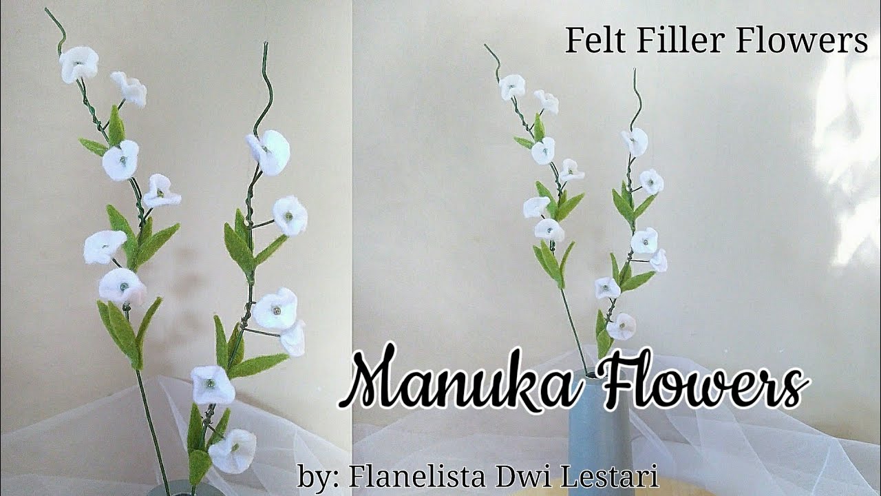 DIY How to make Felt Filler Manuka Flowers | Cara Membuat Bunga Manuka Flanel untuk Isian Buket