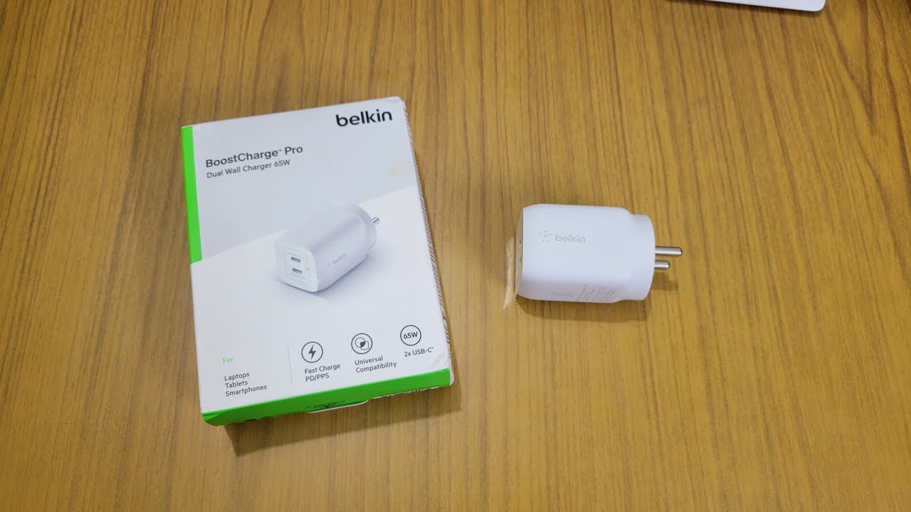 Зарядное устройство Belkin 65 Вт с двумя портами USB-C