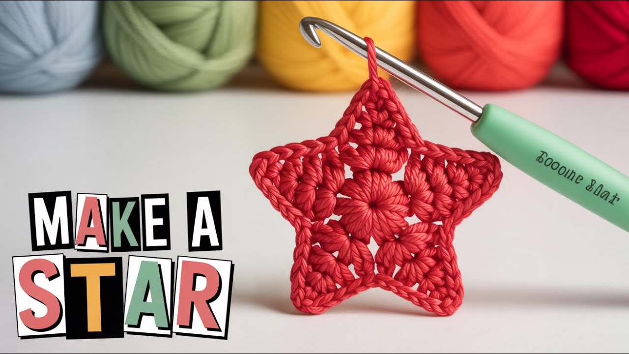 Easy Crochet Star Tutorial | Step-by-Step Beginner Guide Making a Beautiful Handmade Star Ornament