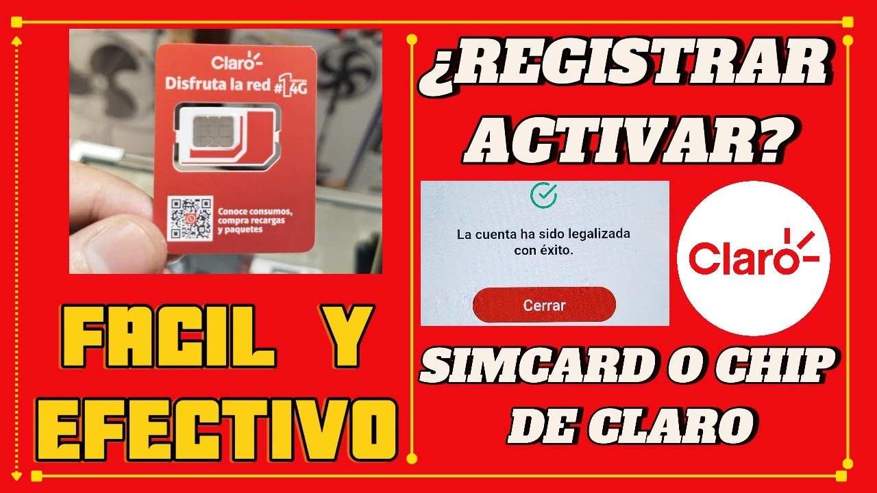 EL MEJOR METODO PARA REGISTRAR o ACTIVAR SIMCARD/CHIP de CLARO (FÁCIL y EFECTIVO) 2025