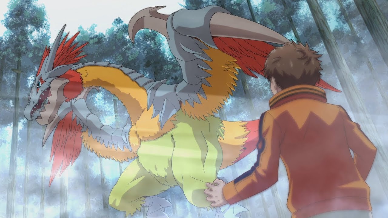 Digimon Survive :Falcomon digivolve to Diatrymon