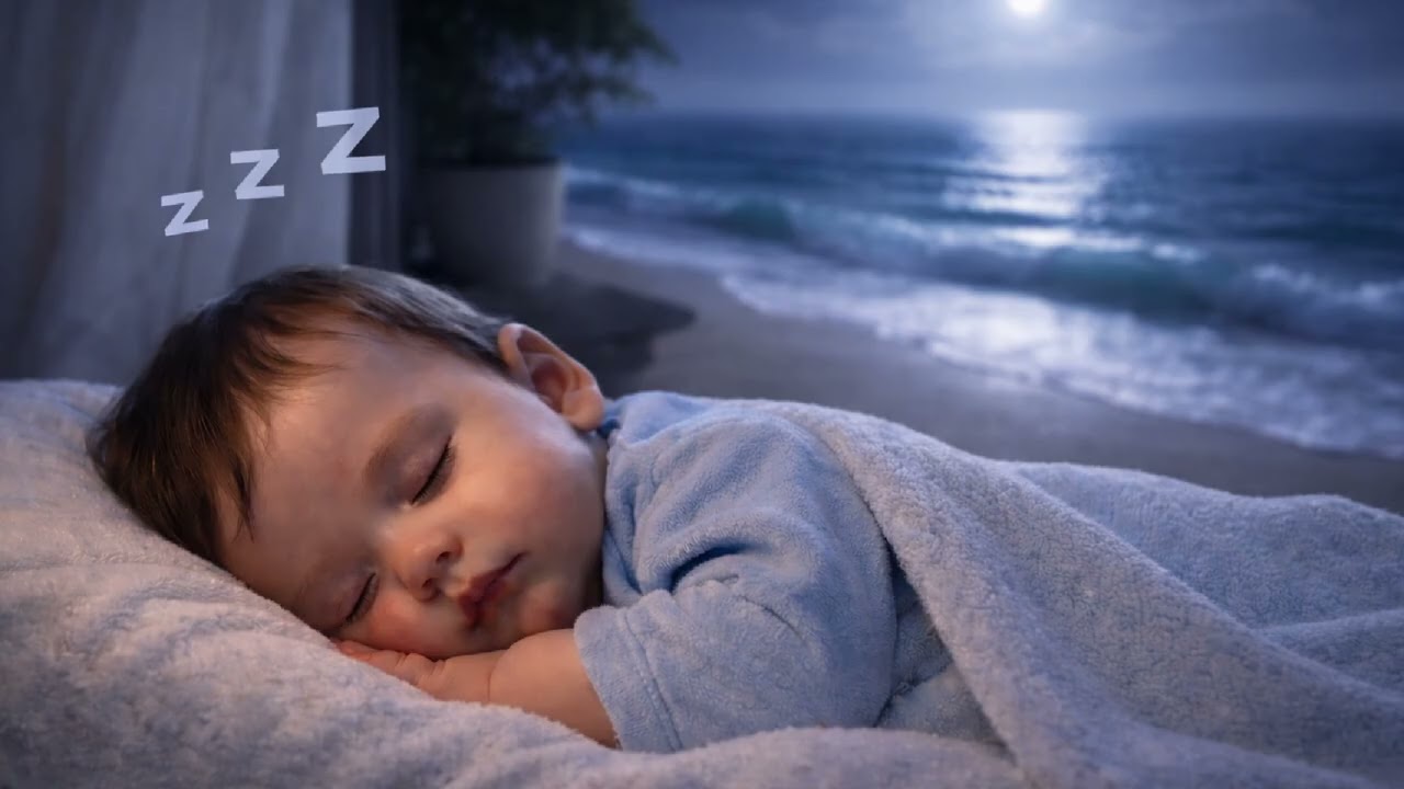 Szum morza 8H 👶💤 | Dźwięk do Snu Niemowląt i Spokojnej Nocy