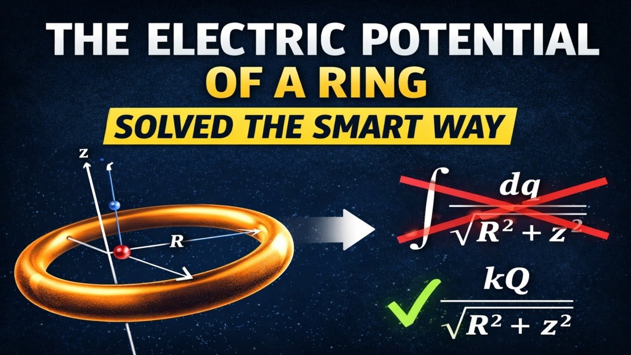 The Electric Potential of a Ring (Solved the Smart Way)