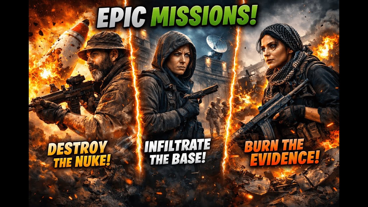 EPIC MISSIONS Combined | Nuclear Strike, Base Infiltration & Evidence Destroyed | MW 3 Game play
