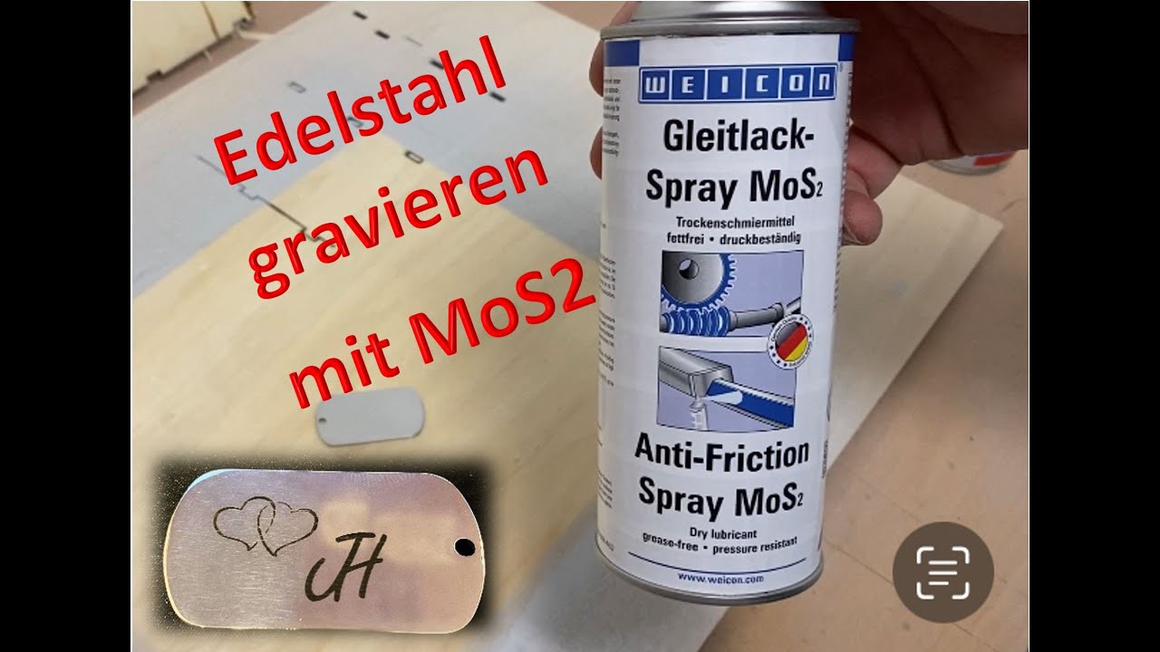 Laser gravieren mit LightBurn auf Edelstahl, TS2 Diodenlaser 10W mit MoS2