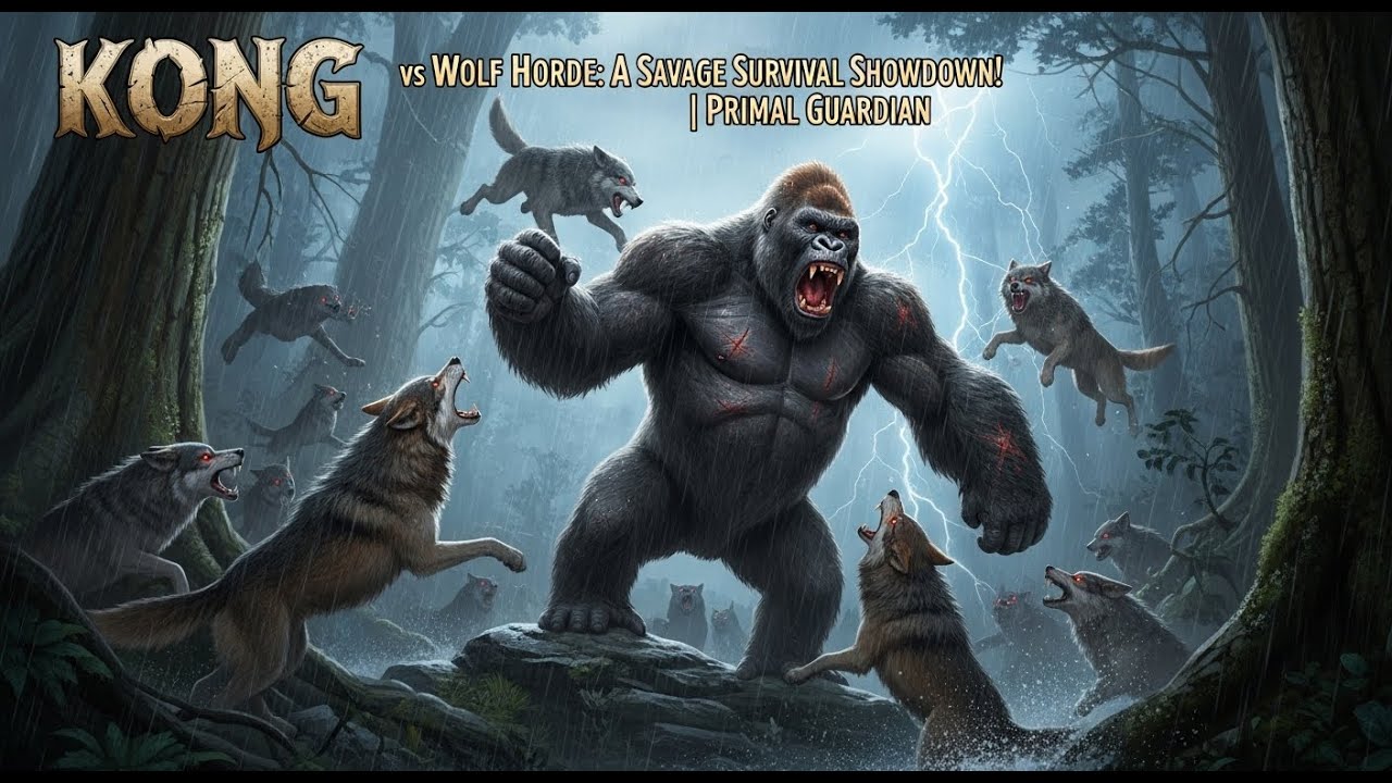 KONG vs Wolf Horde: A Savage Survival Showdown! | Primal Guardian