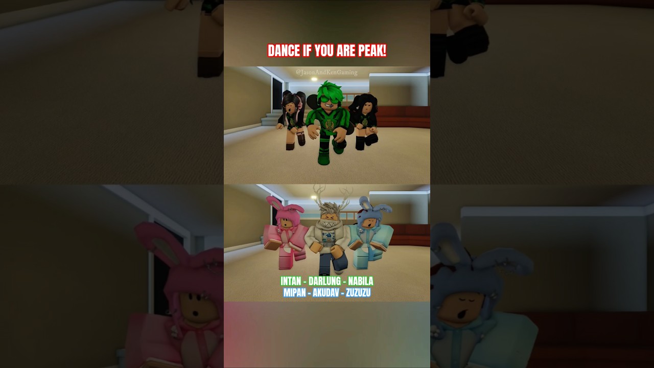 Darlung, Intan, Nabila, Akudav, Mipan & Zuzuzu | Dance If You Are Peak! #roblox #shorts