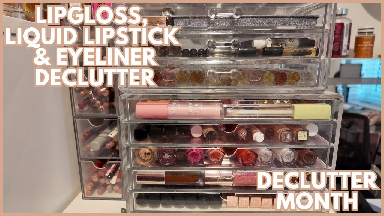 Ep. 10: LIPGLOSS, LIQUID LIPSTICK & EYELINER DECLUTTER 2025 | Declutter Month