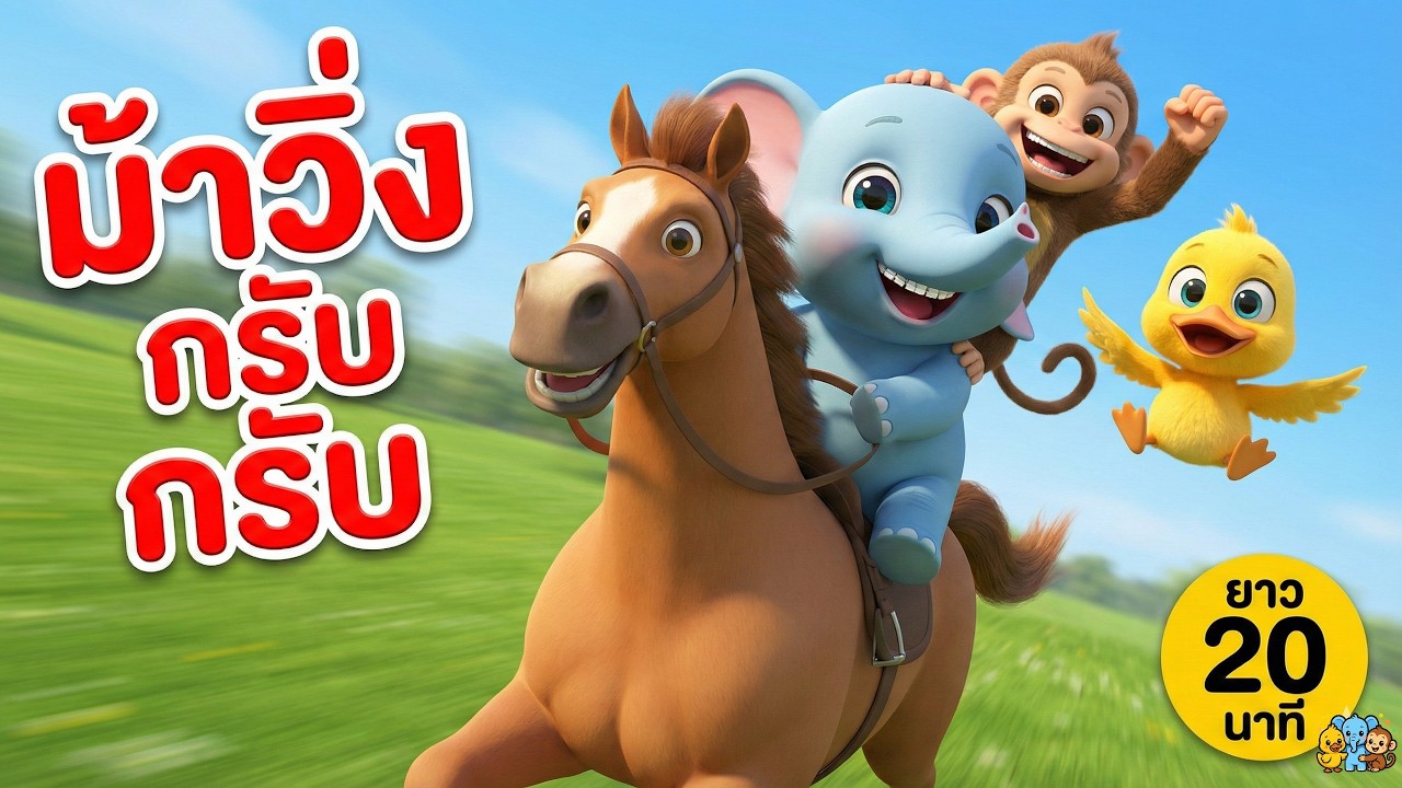 [20 นาที] ม้าวิ่ง กรับ กรับ 🐴 เพลงเด็ก 3D ภาพสวย สนุกจุใจ!