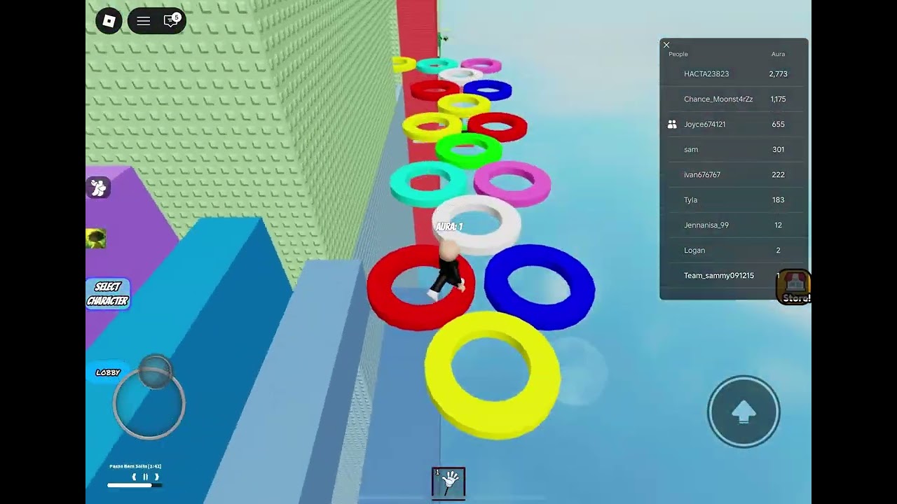 Playing aura phonk troll tower in Roblox part 9