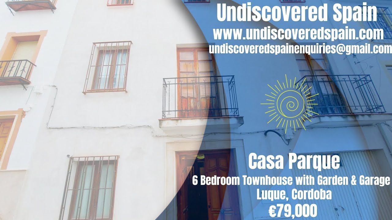 Casa Parque - €79,000 Lovely 6 Bedroom Townhouse, Luque, Cordoba.  Ideal B&B Property with Garden