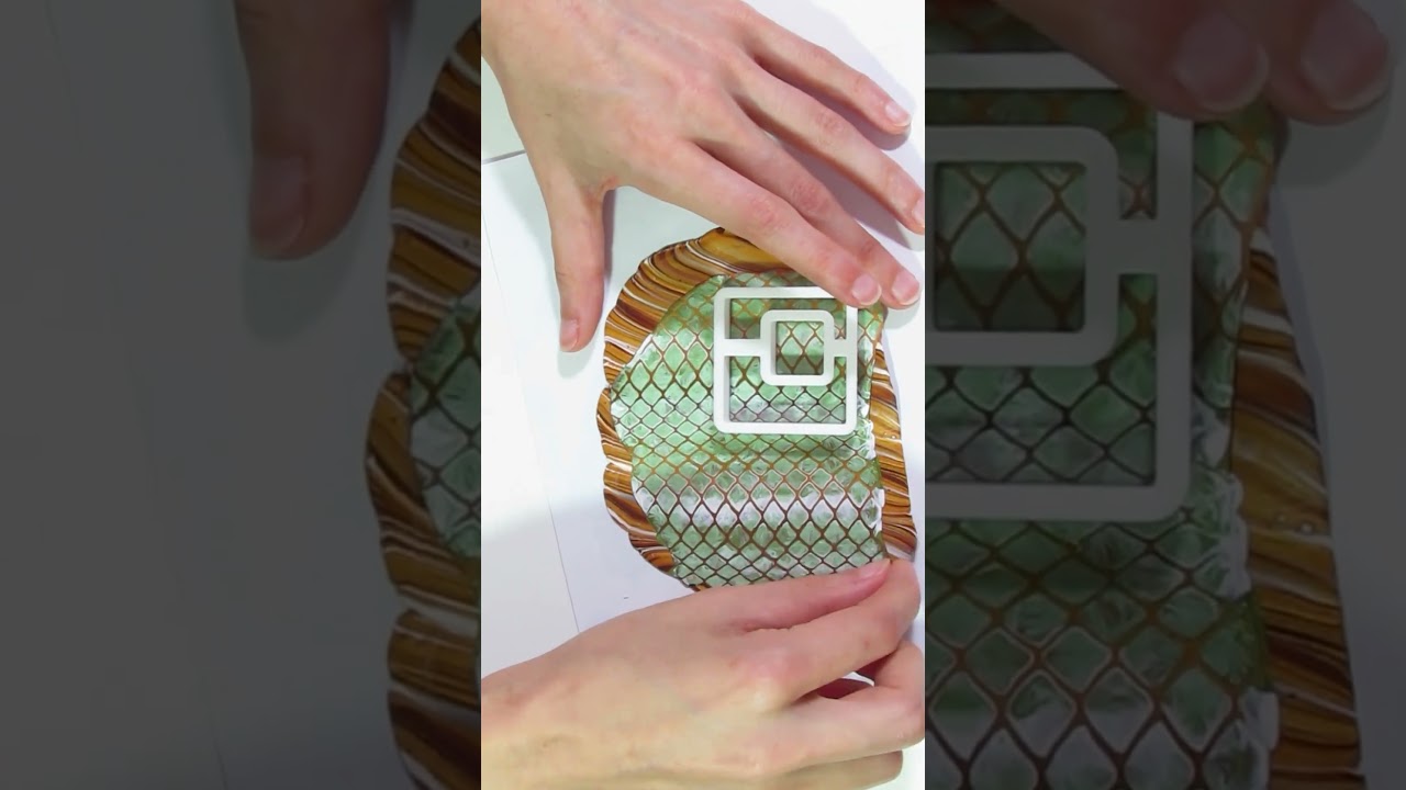Easy Polymer Clay Earrings using Stencils - Reptile Scale Painting