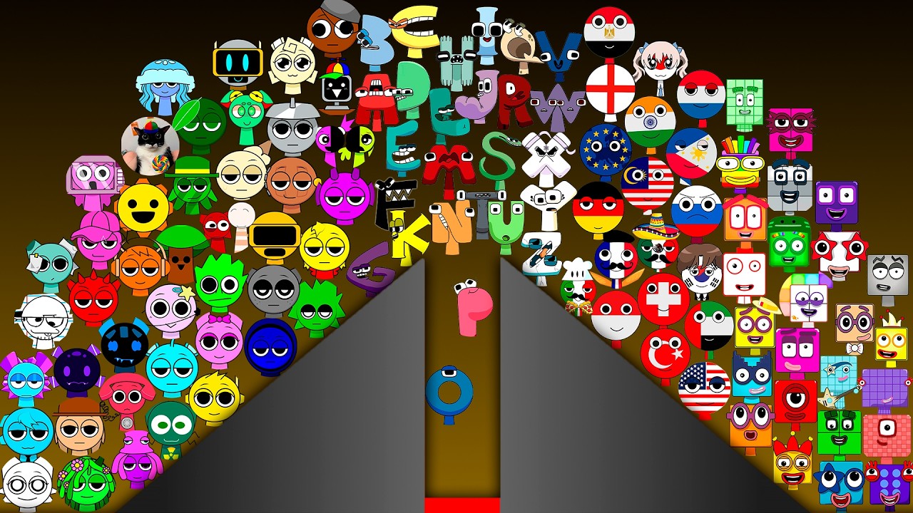 SPRUNKI VS COUNTRIES VS ALPHABET LORE VS NUMBERBLOCKS Sprunki Marble Race Tournament - Who will win?