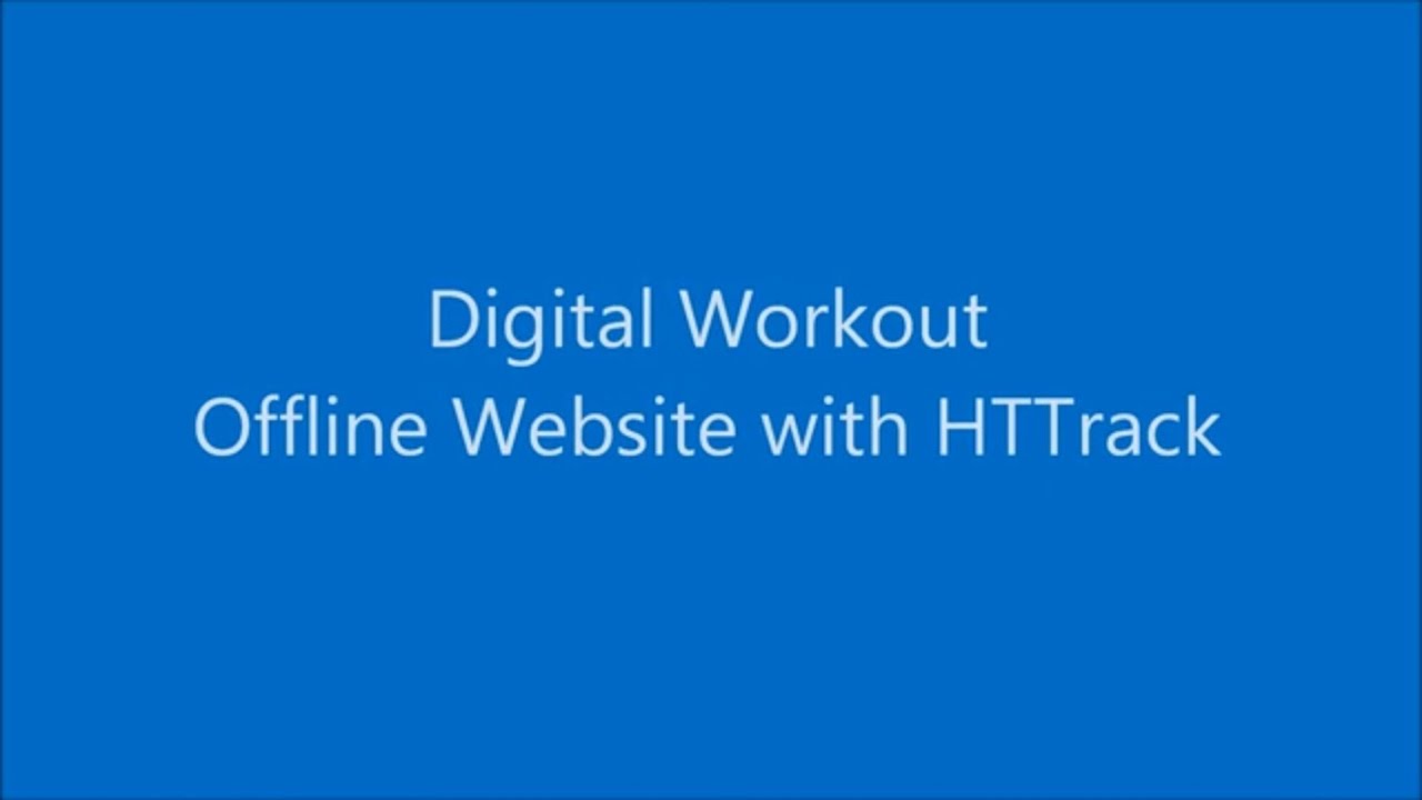 How to copy website using HTTRACK
