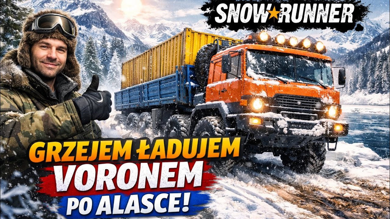 Grzejem Ładujem Voronem Po Alasce😱😱😱😱 | Snowrunner Kampania #4