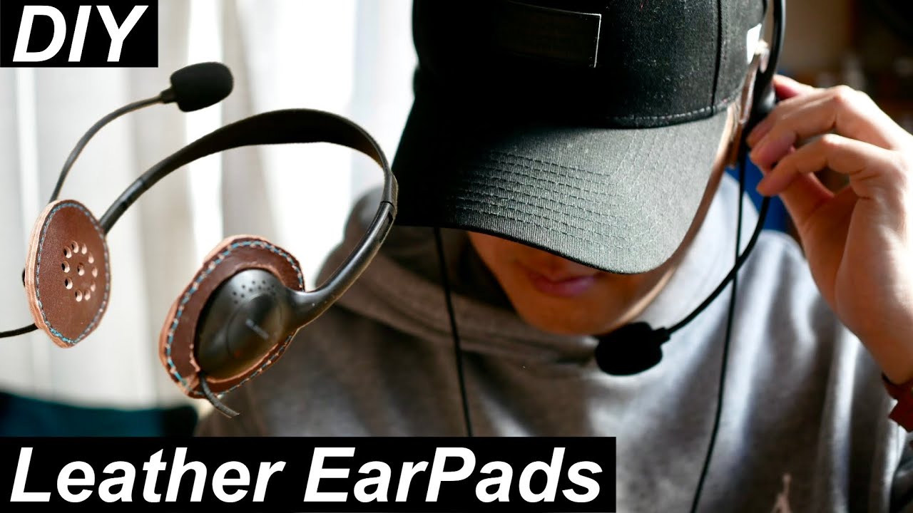 【DIY】ヘッドセットのイヤーパッドをレザーにしてみました。Leather EarPads　for Headset