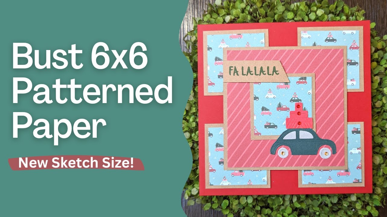 Bust 6x6 Patterned Paper | New Size for Square Cards