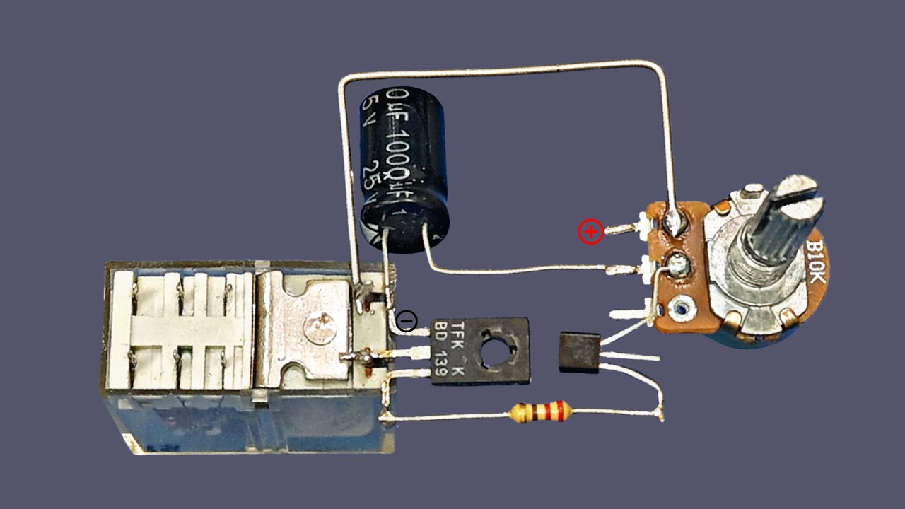 DIY Adjustable Blinker Circuit | Transistor BD139 + BC547 with Relay