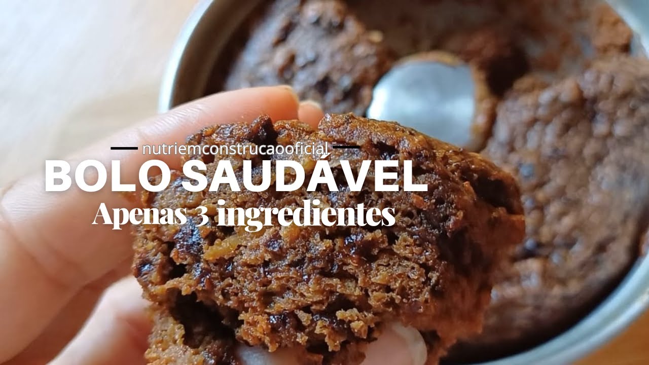 Bolo de Minutos -  Apenas 3 ingredientes! Sem Gl&uacute;ten sem Lactose e sem A&ccedil;&uacute;car!!