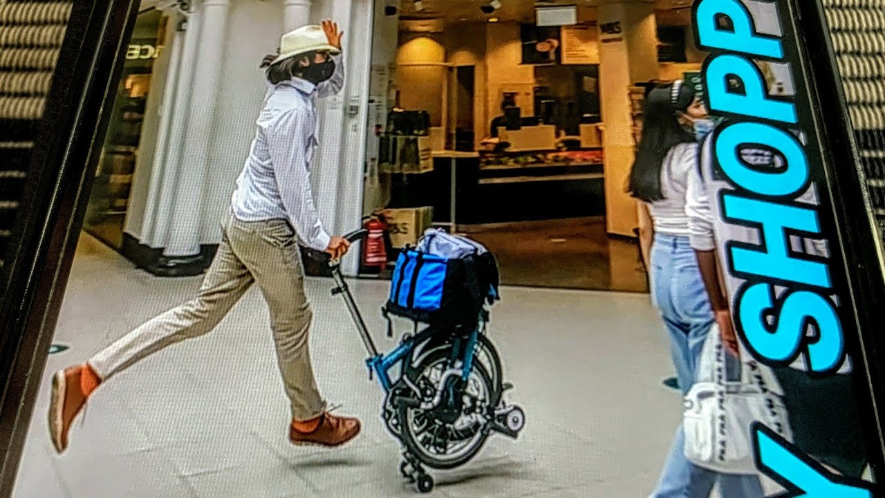 Shopping with Brompton B75 Quick Smooth Tango Style