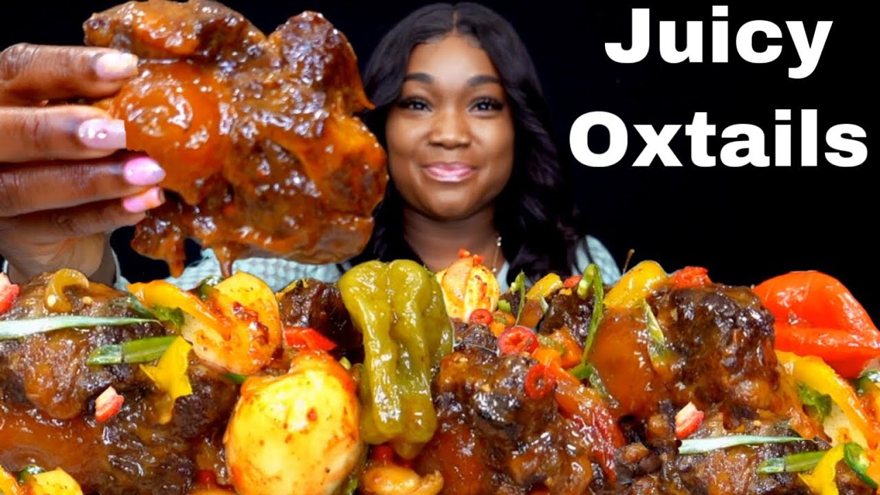 OXTAILS MUKBANG | JAMAICAN OXTAILS STEW MUKBANG BOIL