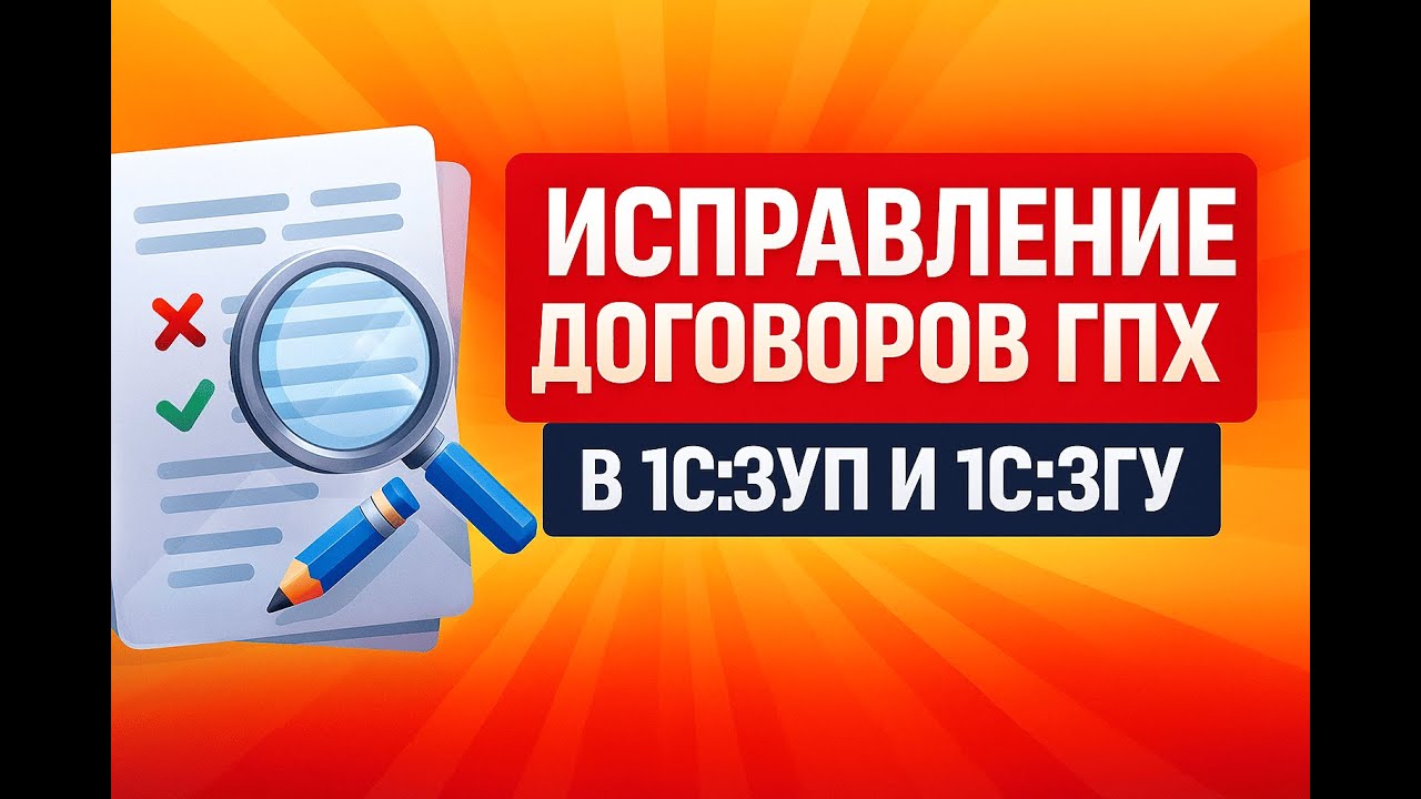 Ошибка в договоре ГПХ? Показываем, как правильно исправить в 1С