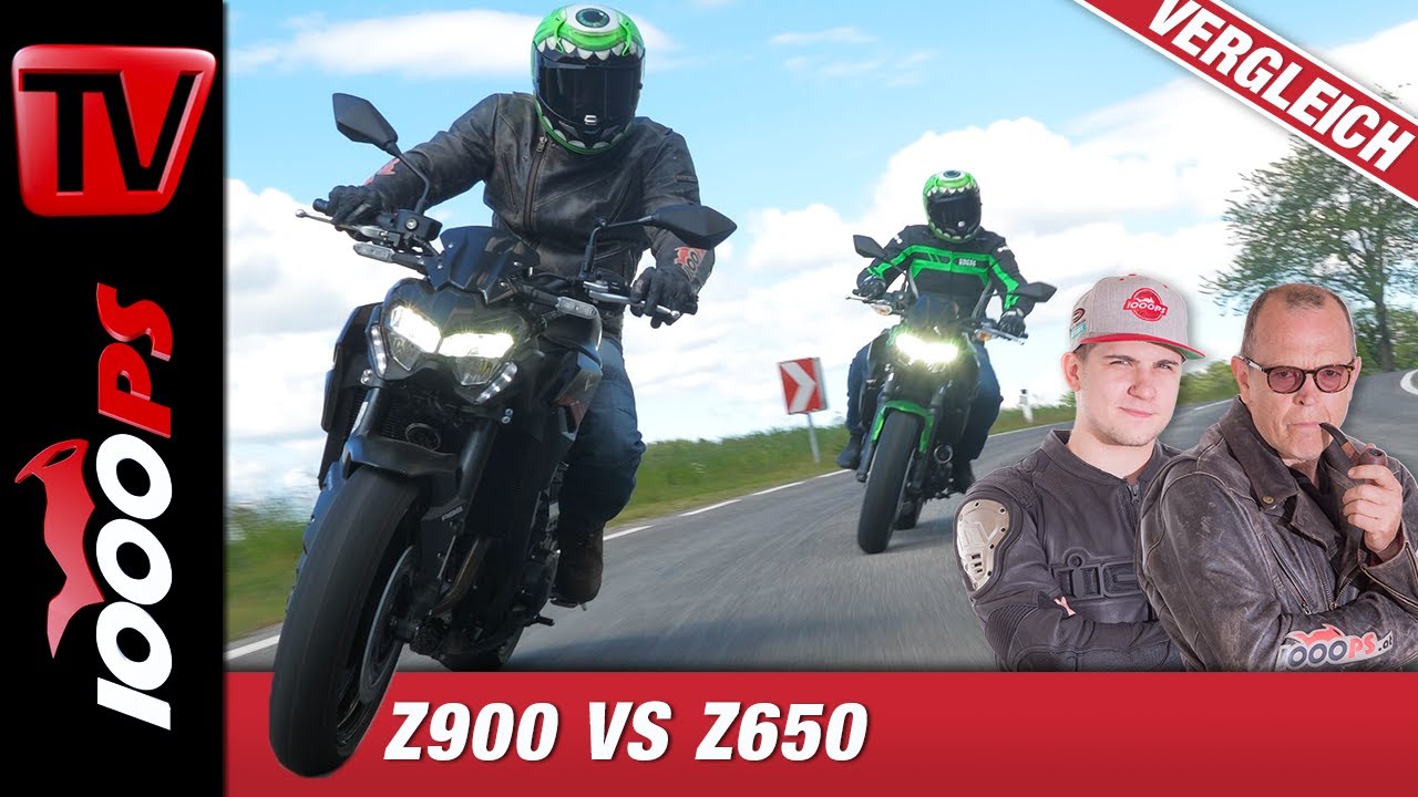 Kawasaki Z900 gegen Z650 Vergleich - Muss es immer die Große sein?