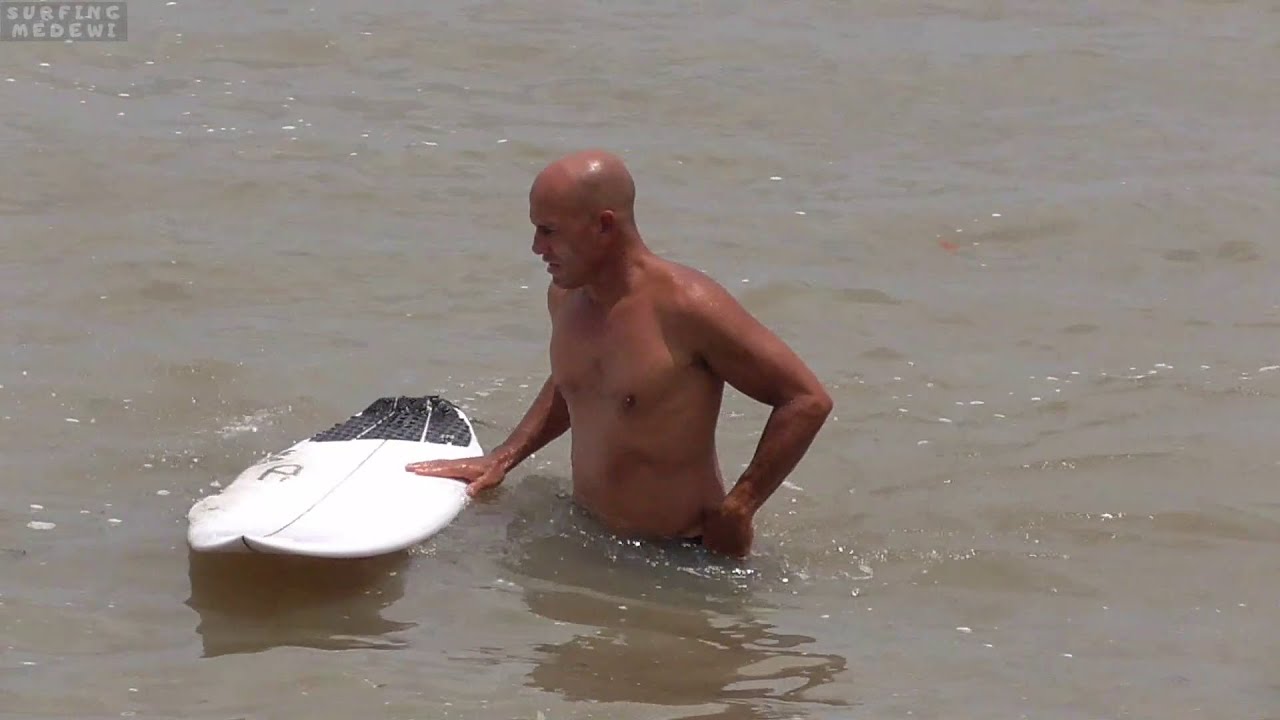Kelly Slater Surfing in Medewi point break and beach break, West Coast Bali - Indonesia