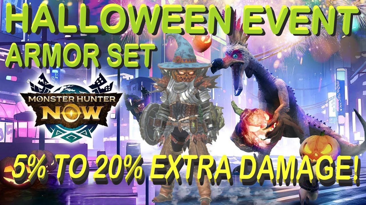 Monster Hunter Now Halloween Event Armor Set Build - 5% Extra Damage per hunter!