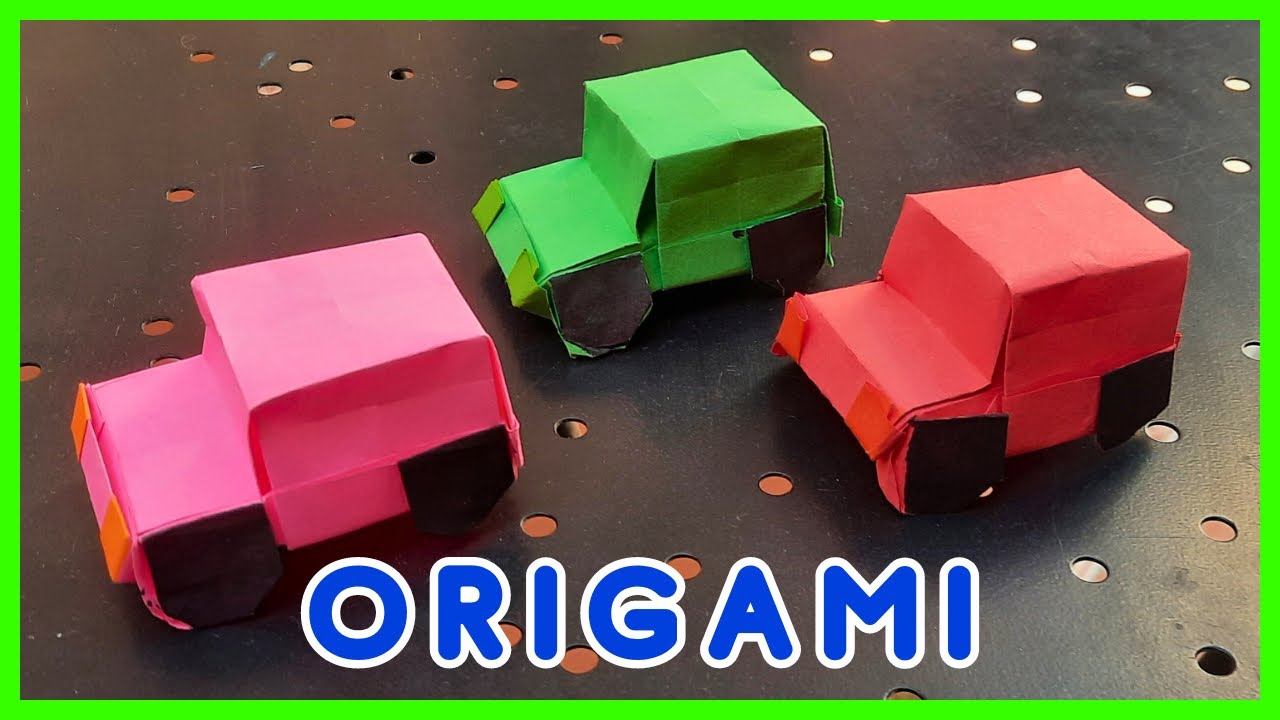 ⩥ Cómo hacer un AUTO de papel en 3D 🚗| Origami Nivel Medio