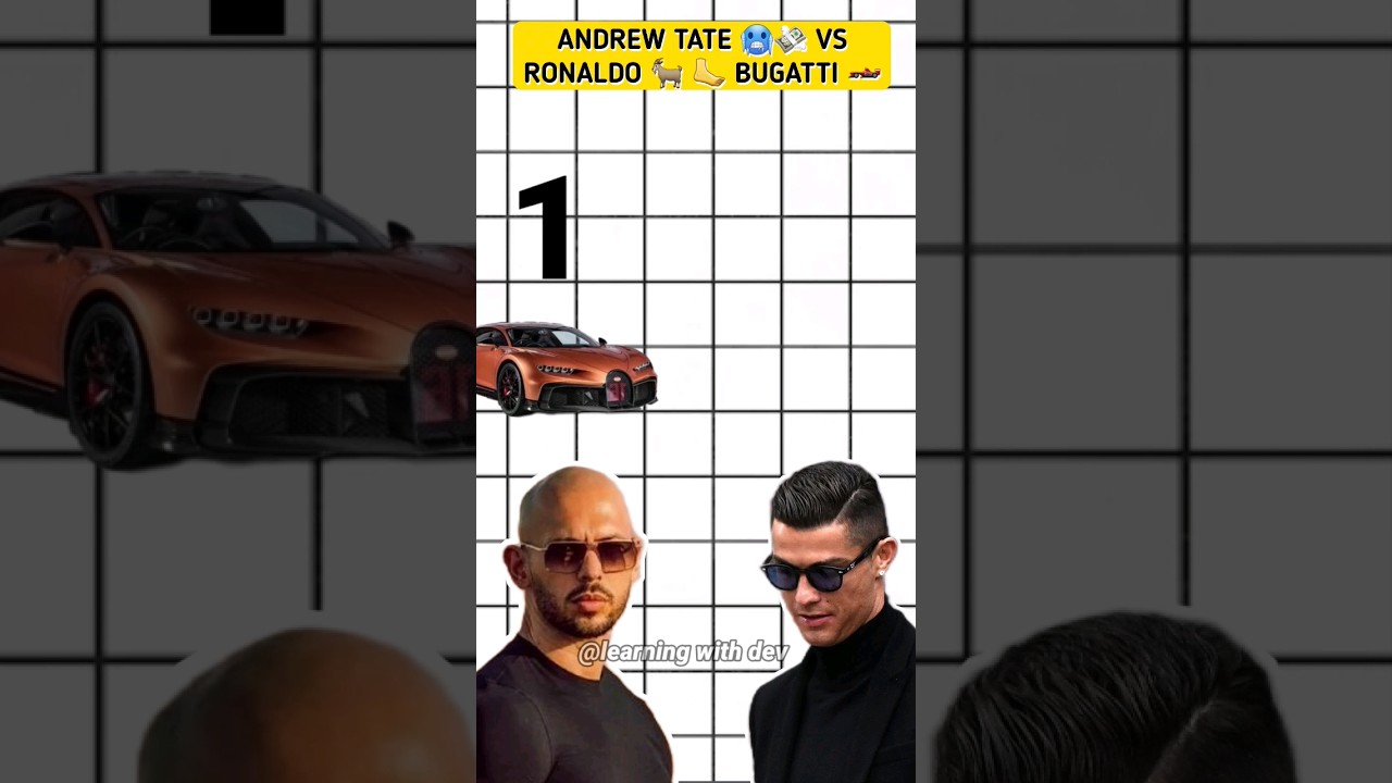 Andrew Tate 🥶 Vs Ronaldo| What Colour is your bugatti 🐐 #andrewtate #ronaldo #shorts #motivation