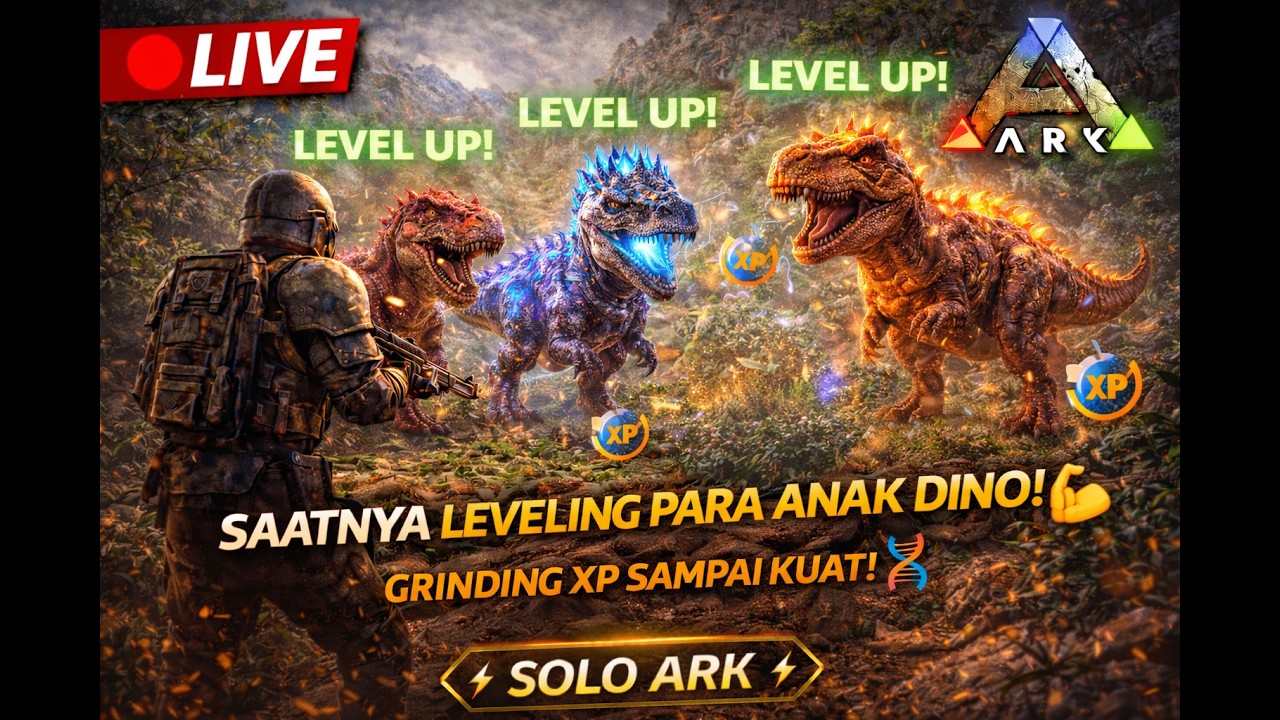 🔴 LIVE SOLO ARK: Dari Pada Kalah Lawan Bos Mending Leveling Dulu Lah Yee CUy