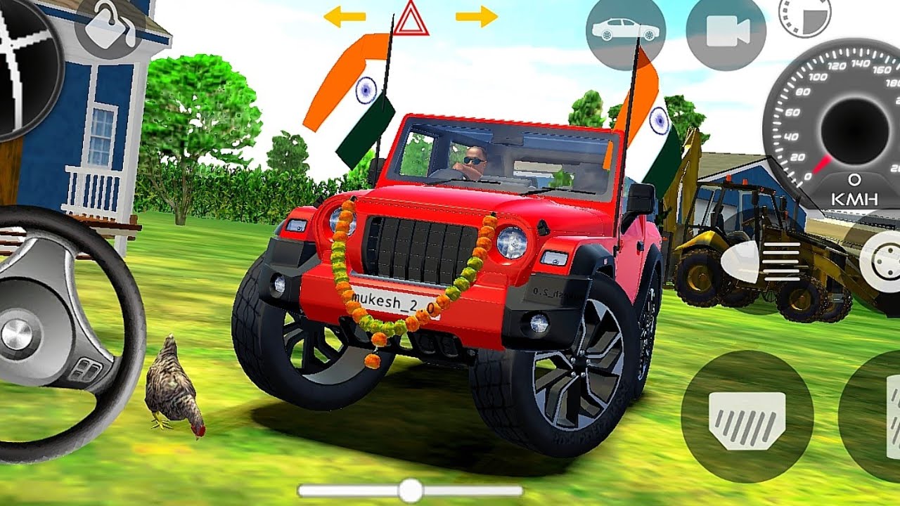 🔥 Modified Mahindra Red Thar 😎 | Dollar Song Ride | Indian Cars Simulator 3D | Part 28 | 2025 
