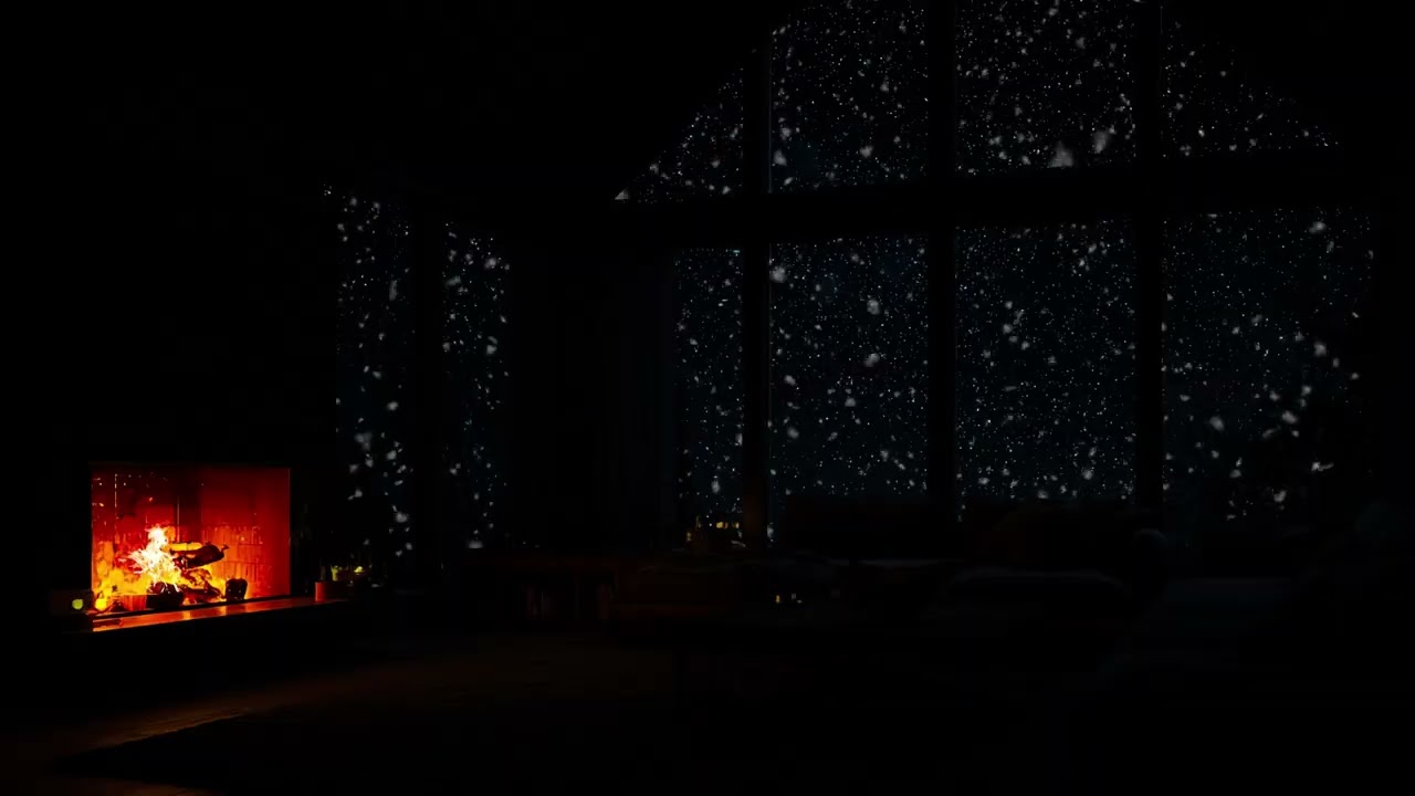No Ads-❄️🔥 Hobbit Cabin in Snowy Forest | Crackling Fireplace & Winter Ambience for Restful Sleep