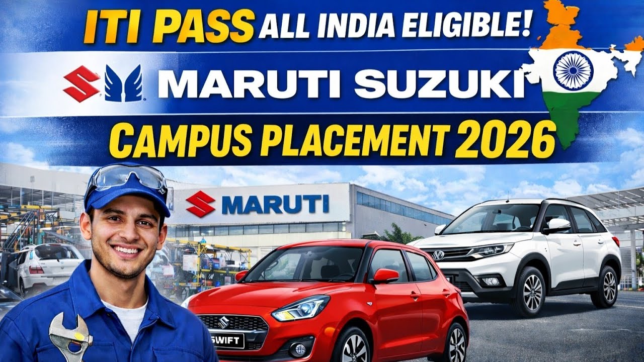 Maruti Suzuki Recruitment 2026, All India Eligible #itijobs #electrician #fitterjobs ITI Latest job