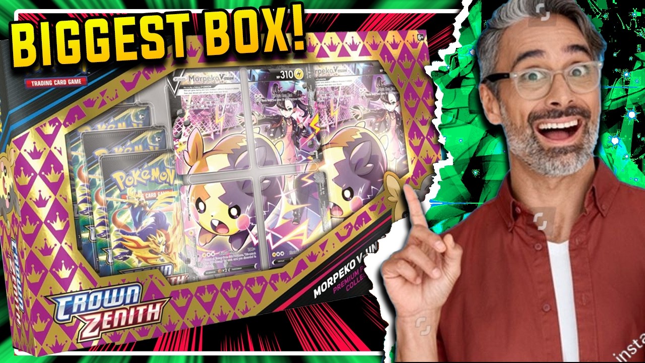 Opening my BIGGEST Crown Zenith box! Morepeko V Union playmat premium collection box!