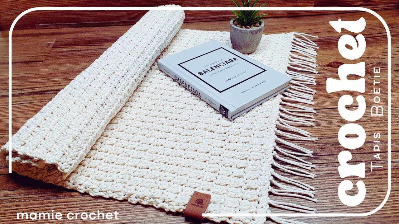 😲 CROCHET HOME DECO: TAPIS 2 RANGS DE REPETIONS - RENDU SUBLIME 😍 TUTO FACILE & RAPIDE @MamieCrochet