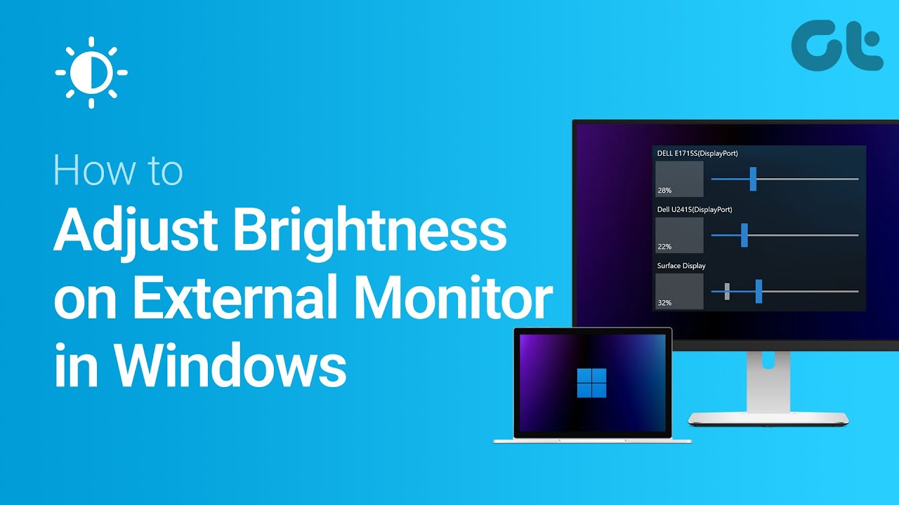 Как настроить яркость внешнего монитора в Windows 11