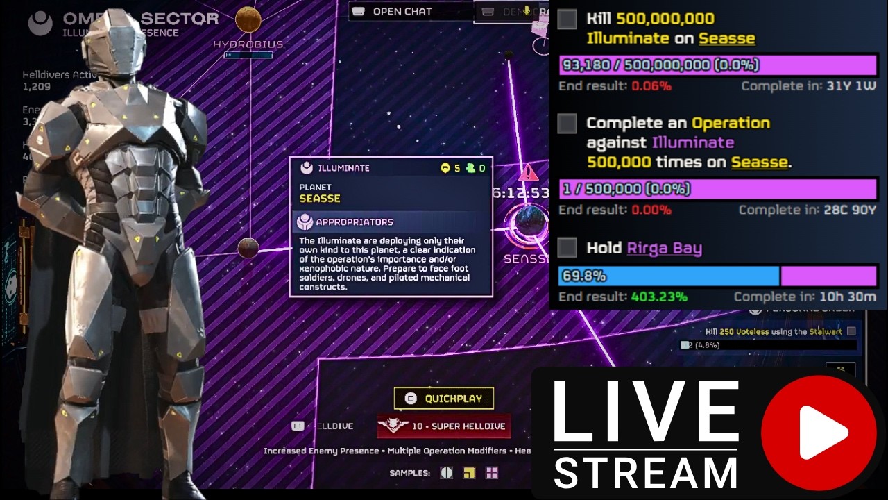 🔴LIVE - HELLDIVERS 2⚡DIVING FOR DEMOCRACY!⚡ROAD TO 1,000 SUBS