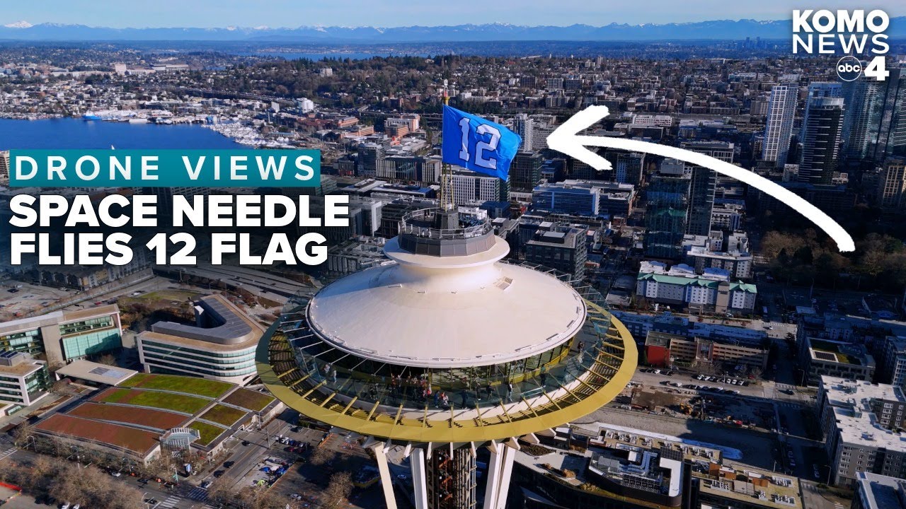 Seattle Space Needle raises the 12 Flag ahead of Seahawks' huge playoff game