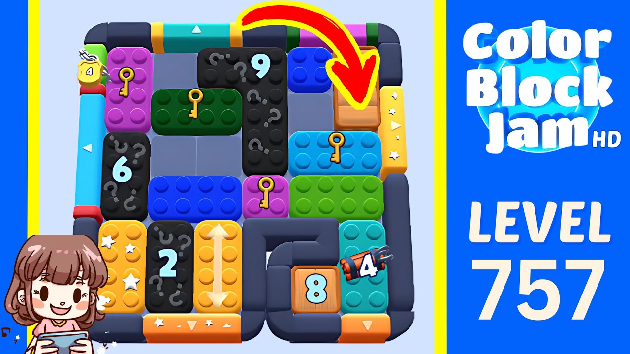 Color Block Jam Level 756 (757) Solution Walkthrough